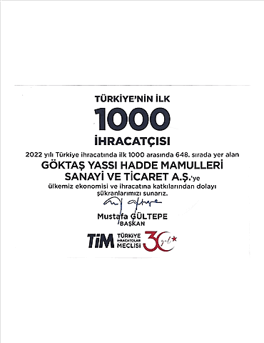 TÜRKİYE'NİN İLK 1000 İHRACATÇISI